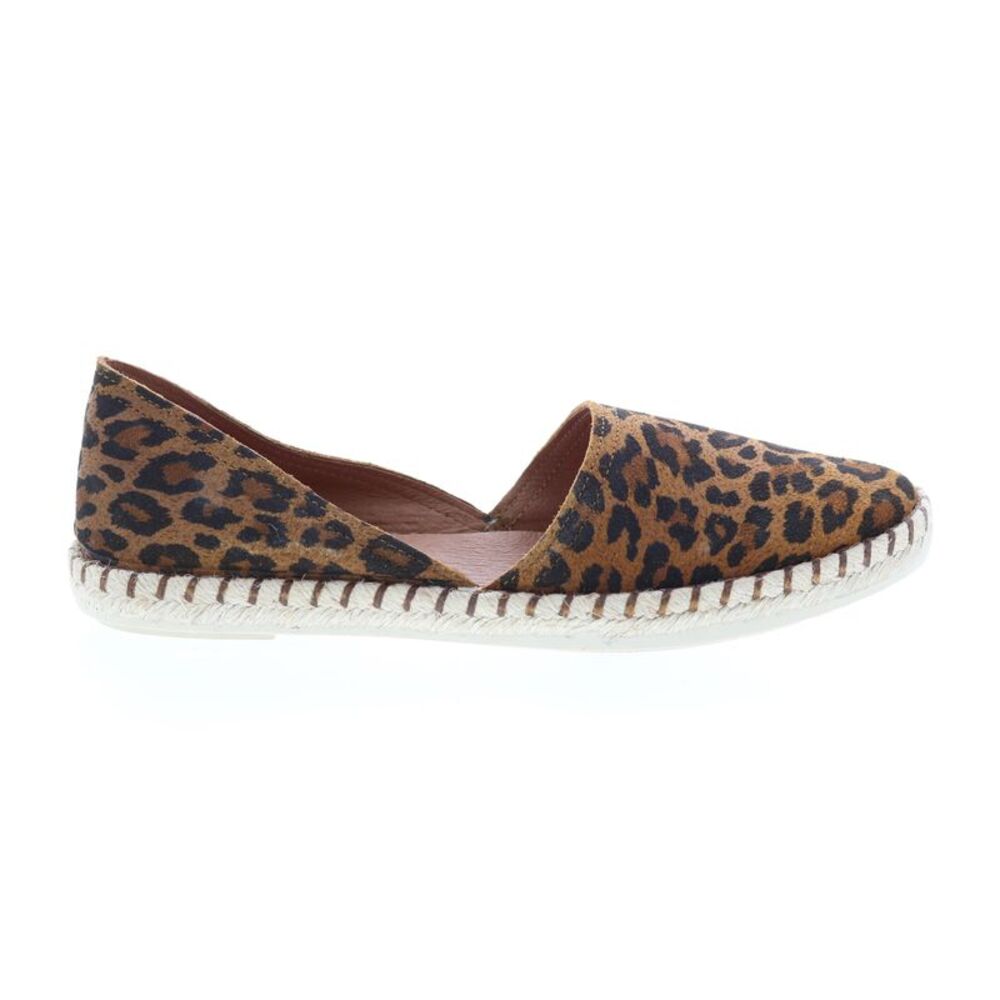 Miz Mooz Leopard Print Slip-On Flats in Brown and Black